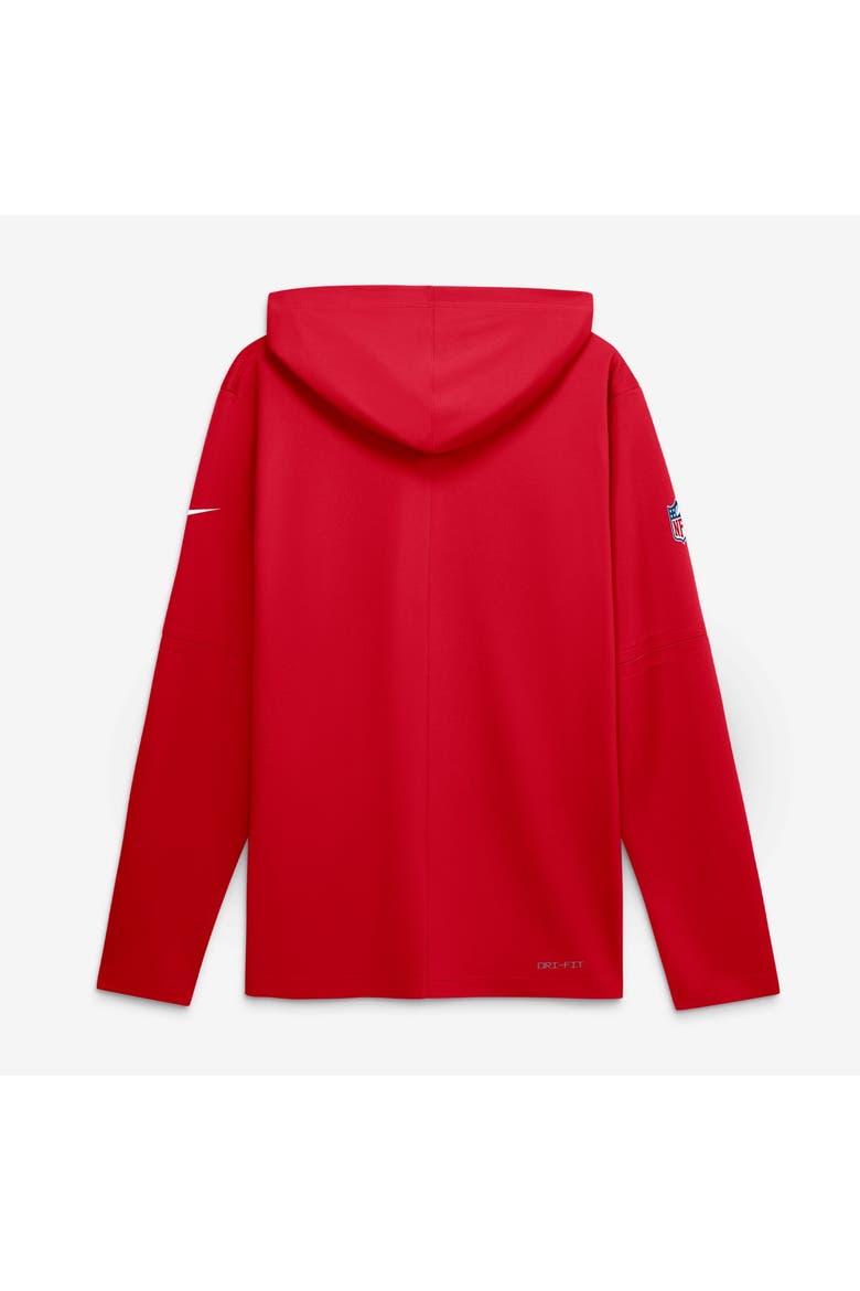 Men's Nike Red Kansas City Chiefs Sideline Game On Lightweight Long Sleeve Hooded Dri-FIT Top, Alternate, color, Red