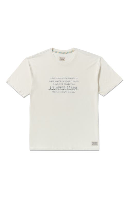 Billabong The Label Garage Cotton & Hemp Graphic T-shirt In White
