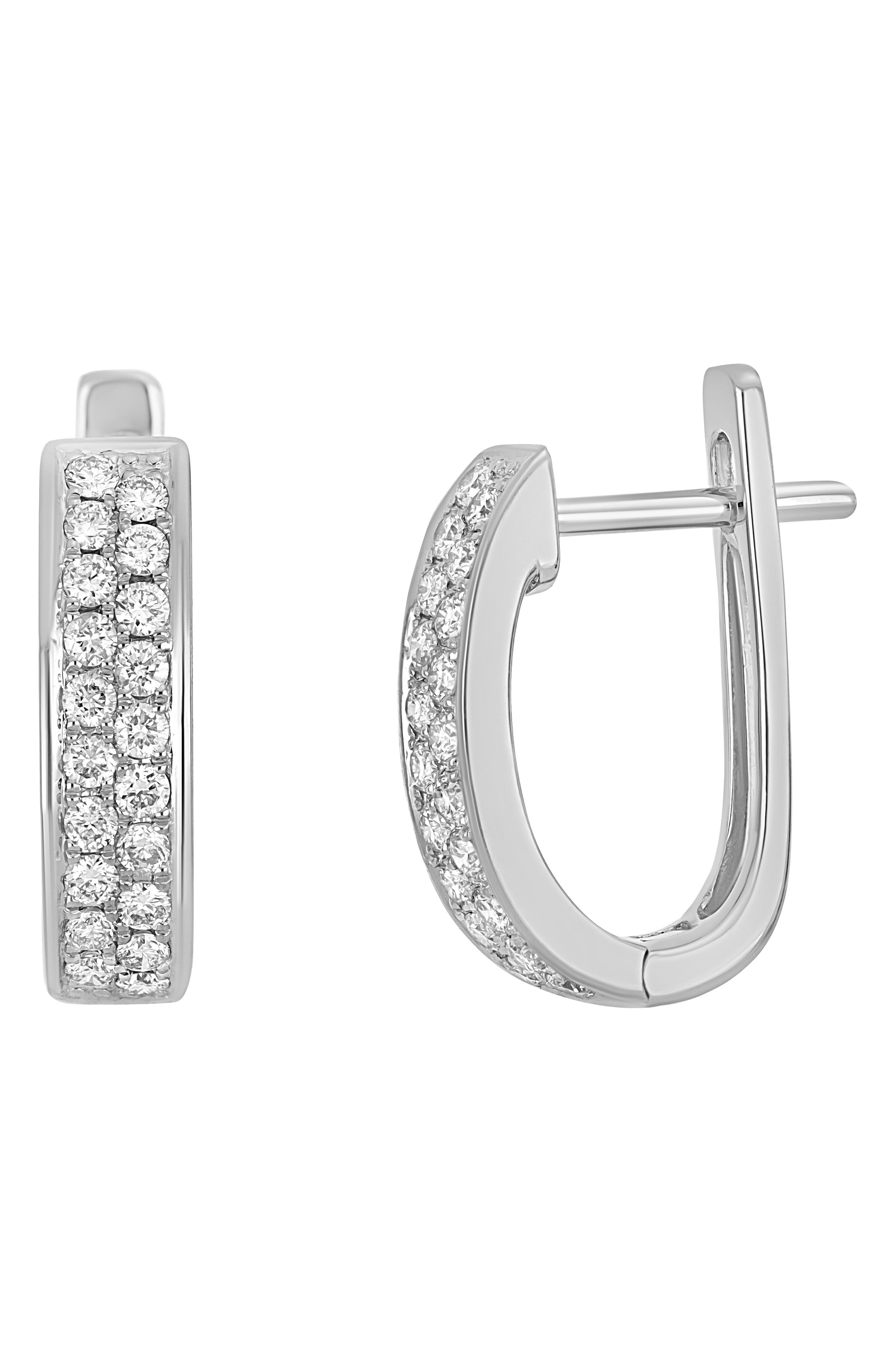 Carrière Jewelry Diamond Huggie Hoop Earrings - 0.43ct.