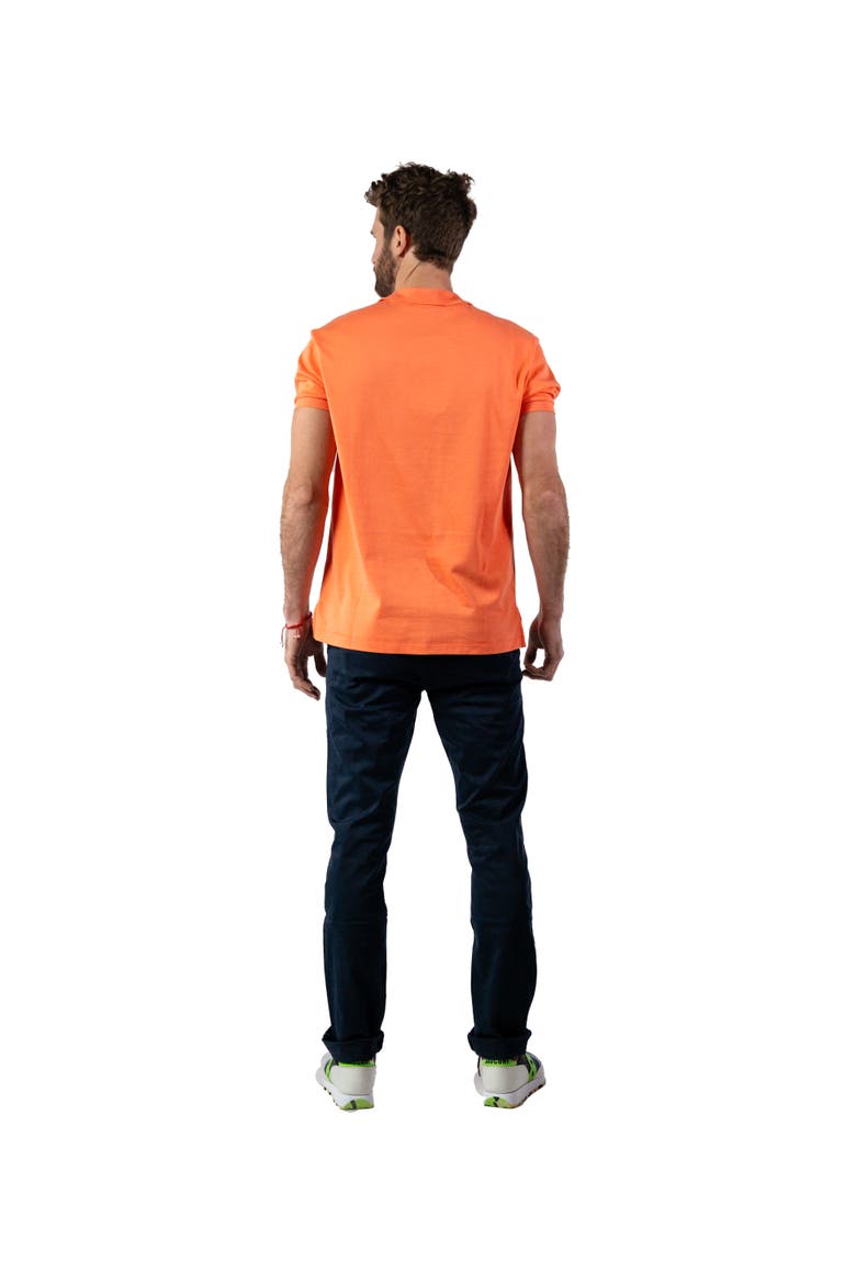 Men's Pima Cotton Polo Shirt, Alternate, color, CORAL