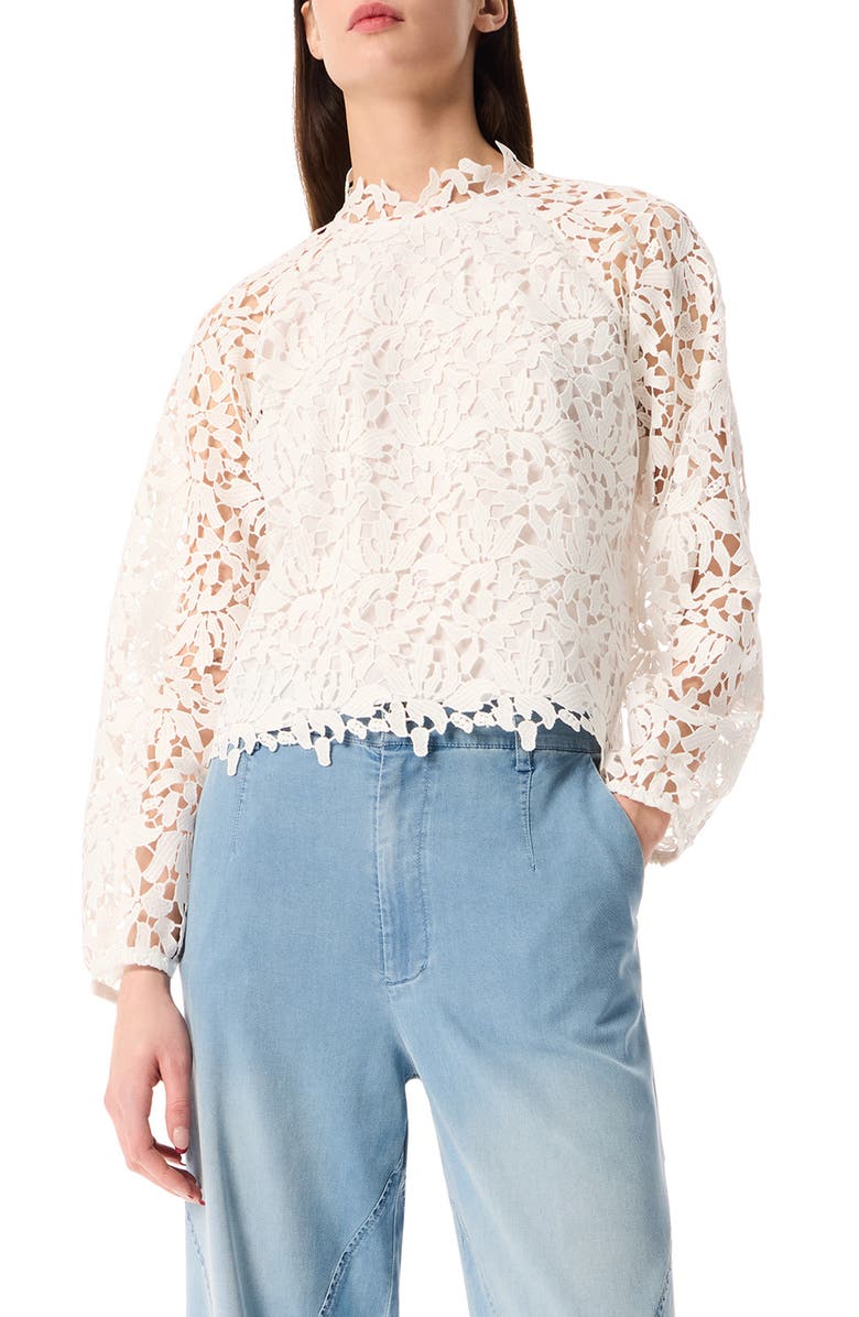 Robert Rodriguez Exedra Lace Top, Main, color, Bright White