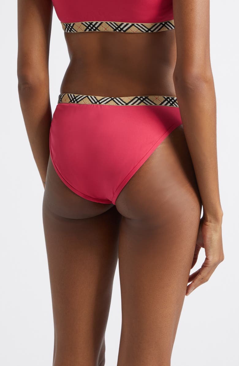 Burberry Samphire Bikini Bottoms, Alternate, color, Jam Red