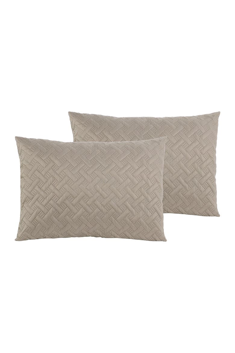 Nina Embossed Comforter Set - Full/Queen, Alternate, color, TAUPE