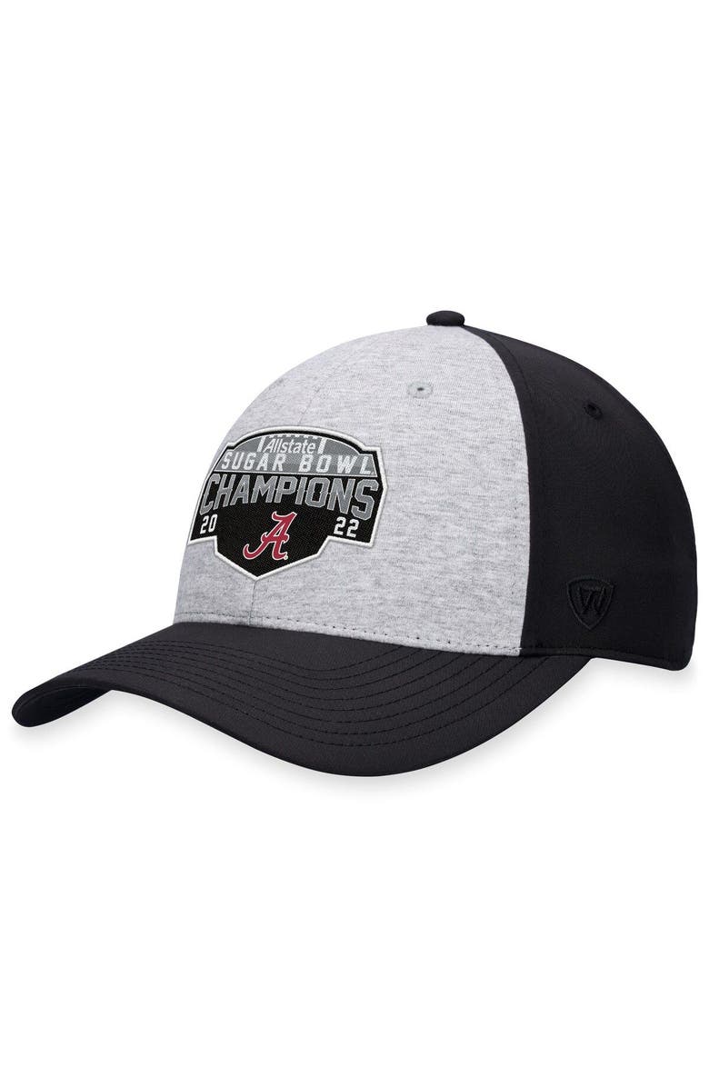 TOP OF THE WORLD Men's Top of the World  Heather Gray Alabama Crimson Tide 2022 Sugar Bowl Champions Adjustable Hat, Alternate, color, 