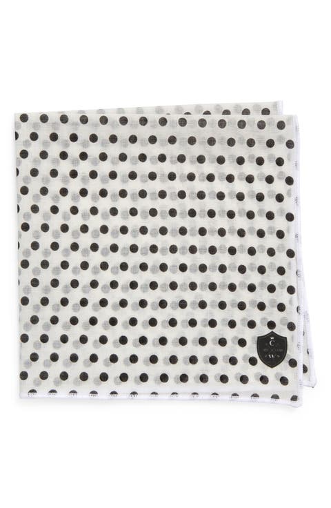 Polka Dot Cotton Pocket Square