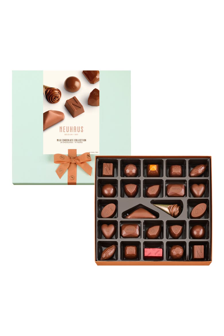 Milk Chocolate Collection 24-Piece Gift Box, Alternate, color, TEAL