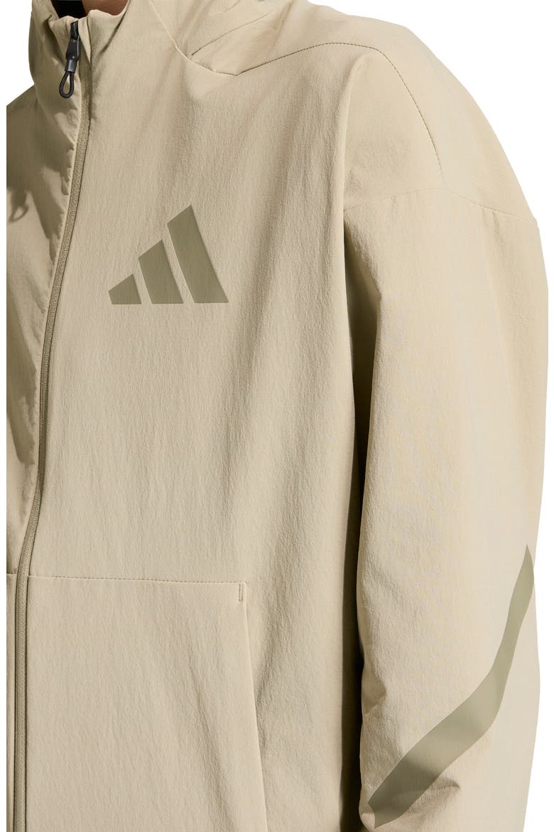 Kids' Z-N-E Woven Travel Hooded Jacket, Alternate, color, WONDER CARGO/ CLAY