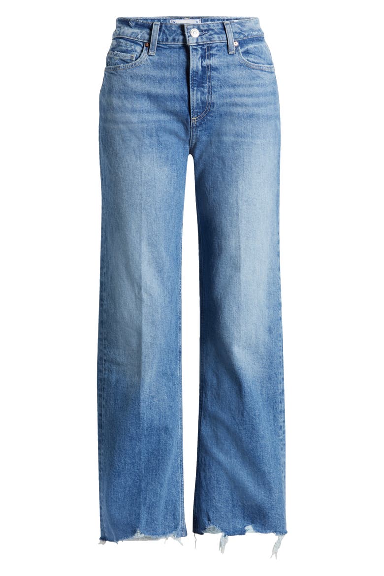 Leenah Raw Hem High Waist Ankle Wide Leg Jeans, Alternate, color, CHARMHM