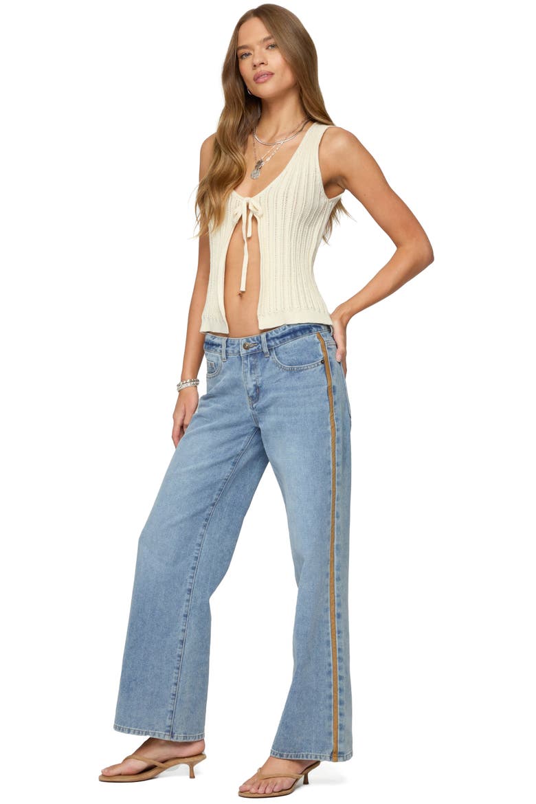Verona Split Front Knit Top, Alternate, color, CREAM