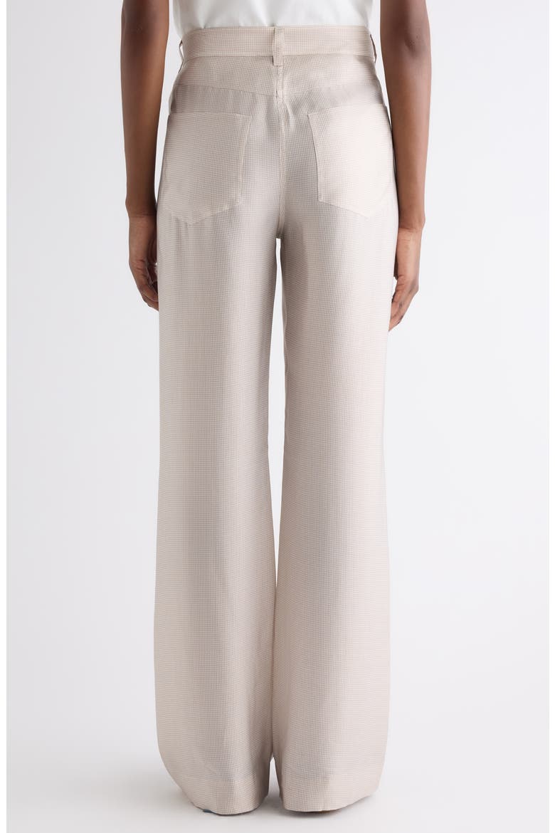 Casual Check Cupro Trousers, Alternate, color, BEIGE MULTI