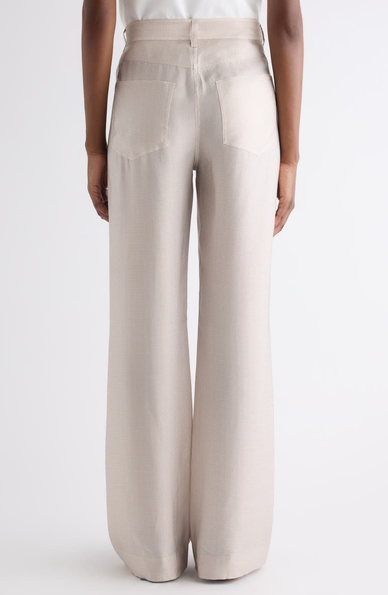 Acne Studios Casual Check Cupro Trousers, Alternate, color, Beige Multi