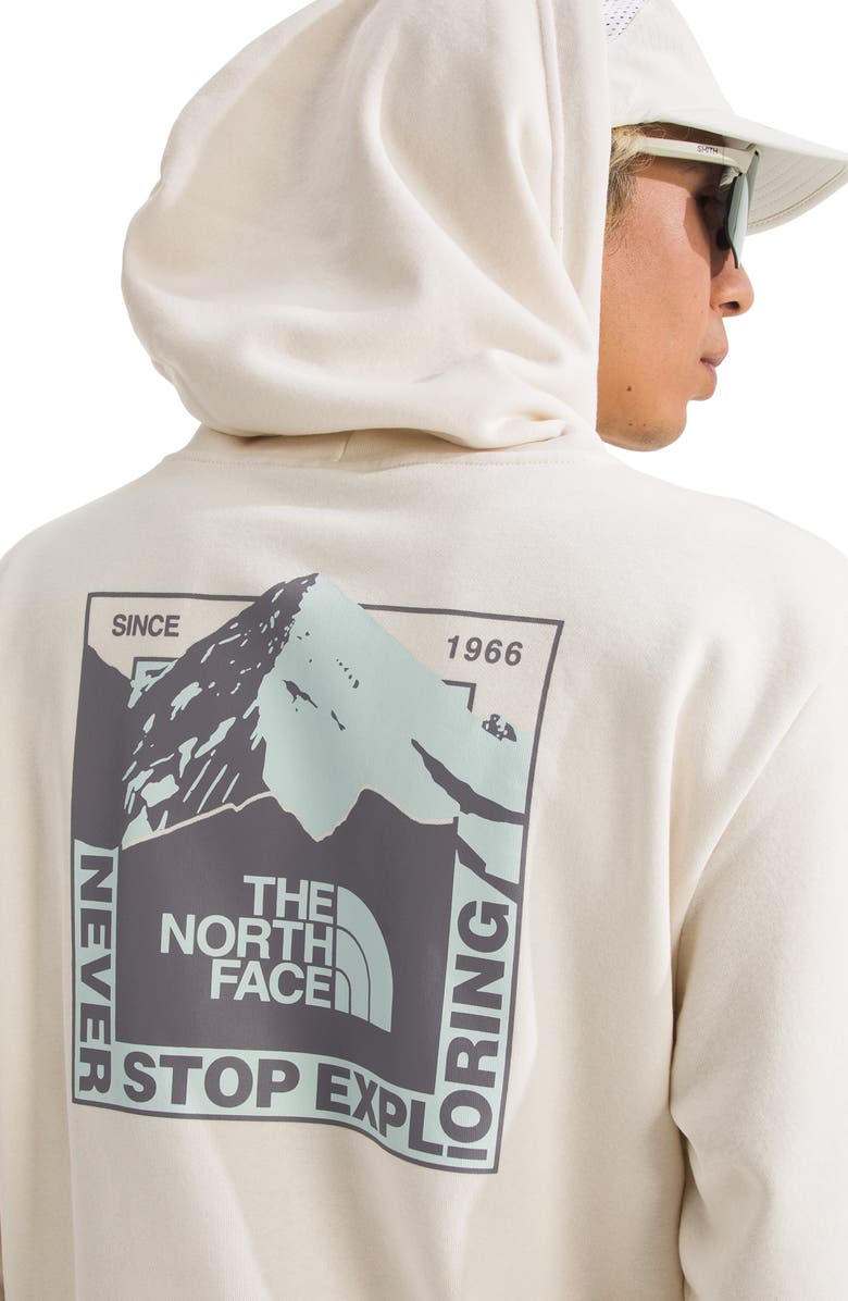 The North Face Mountain Scape Regular Fit Cotton Blend Hoodie, Alternate, color, White Dune
