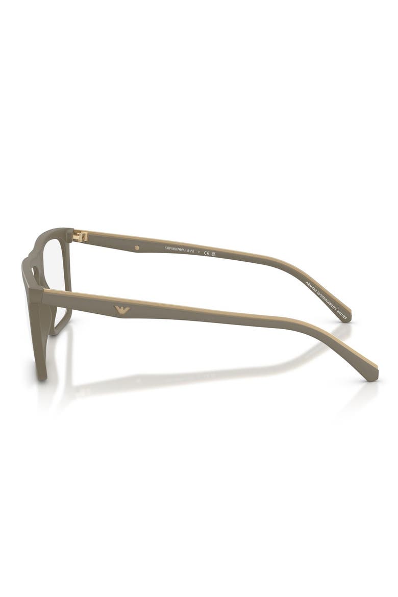 54mm Square Optical Glasses, Alternate, color, MATTE BEIGE / CLEAR