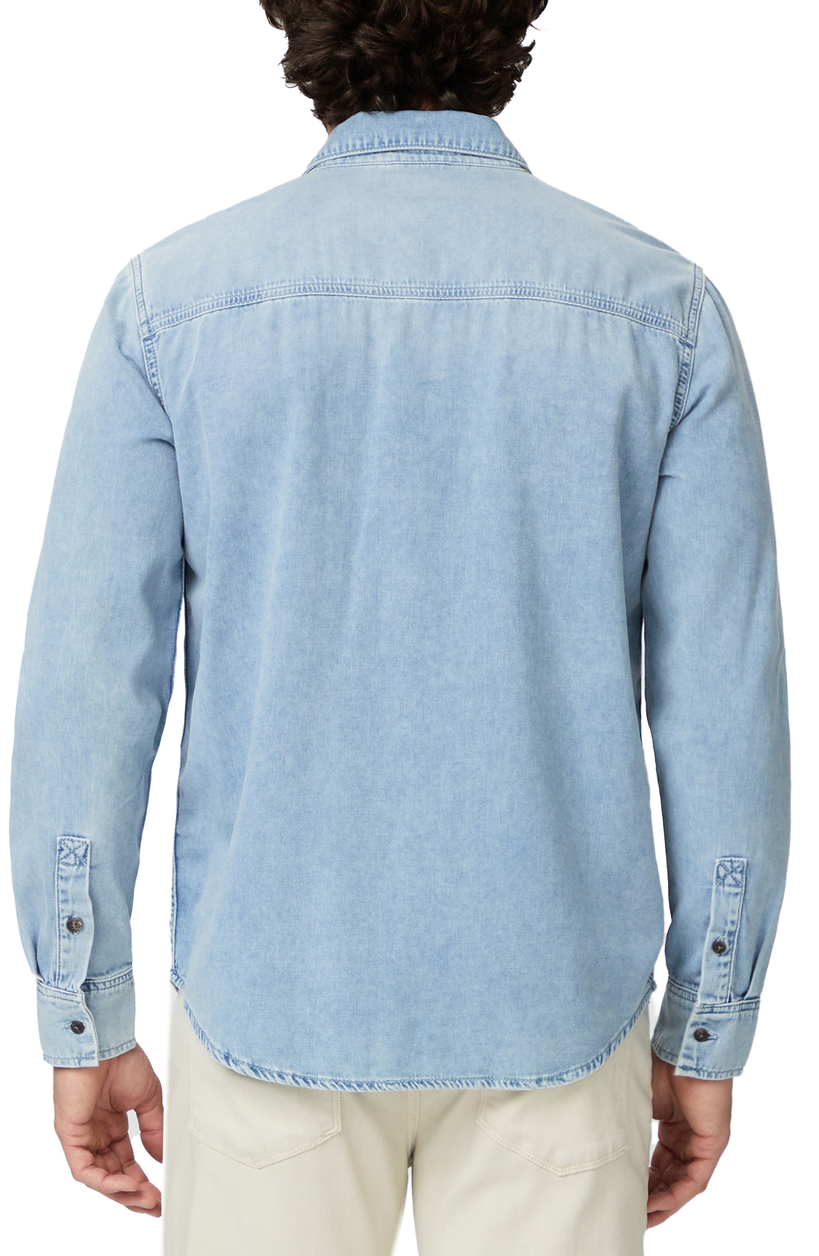 Abraham Cotton Blend Button-Up Shirt - image 2