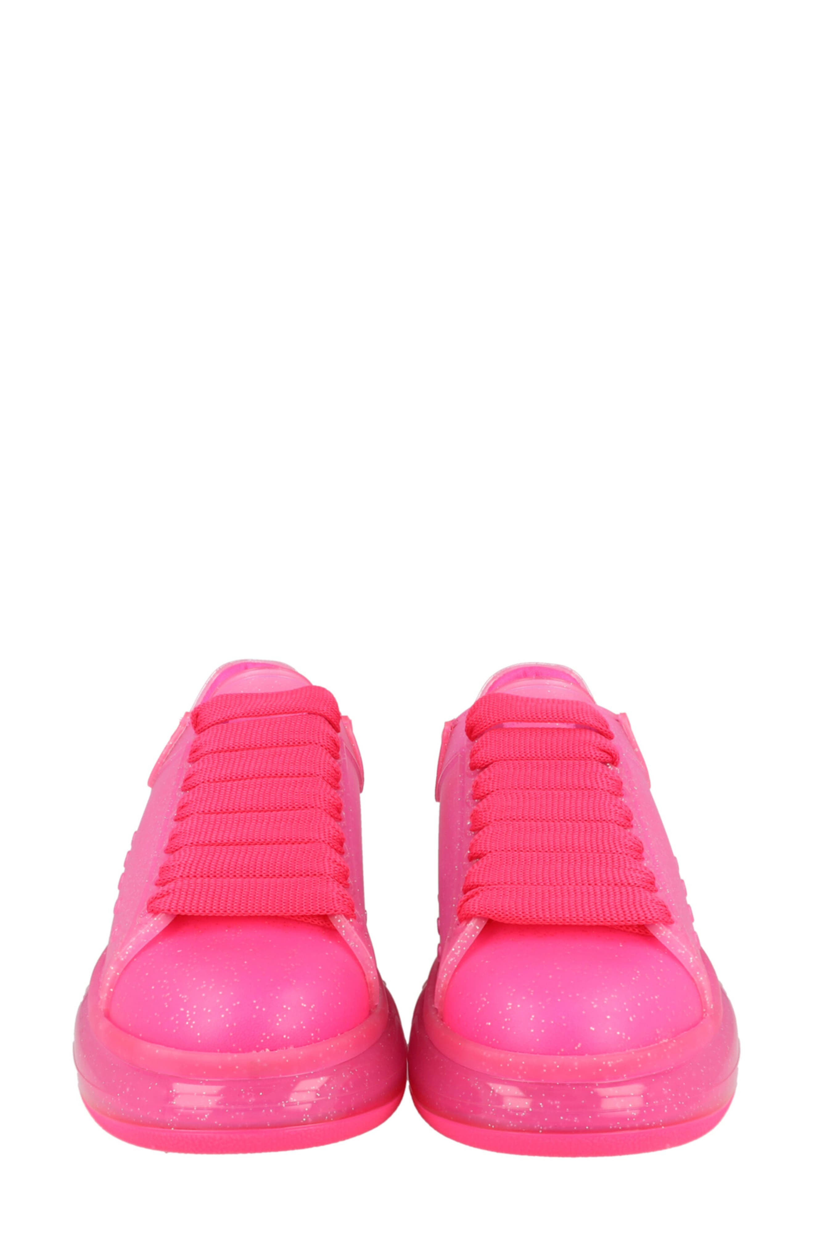 McQueen Glitter Sneaker, Alternate, color, Bright Pink