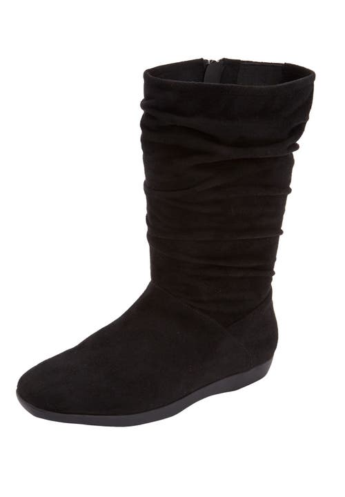 Comfortview The Aneela Wide Calf Boot in Black at Nordstrom, Size 8.5