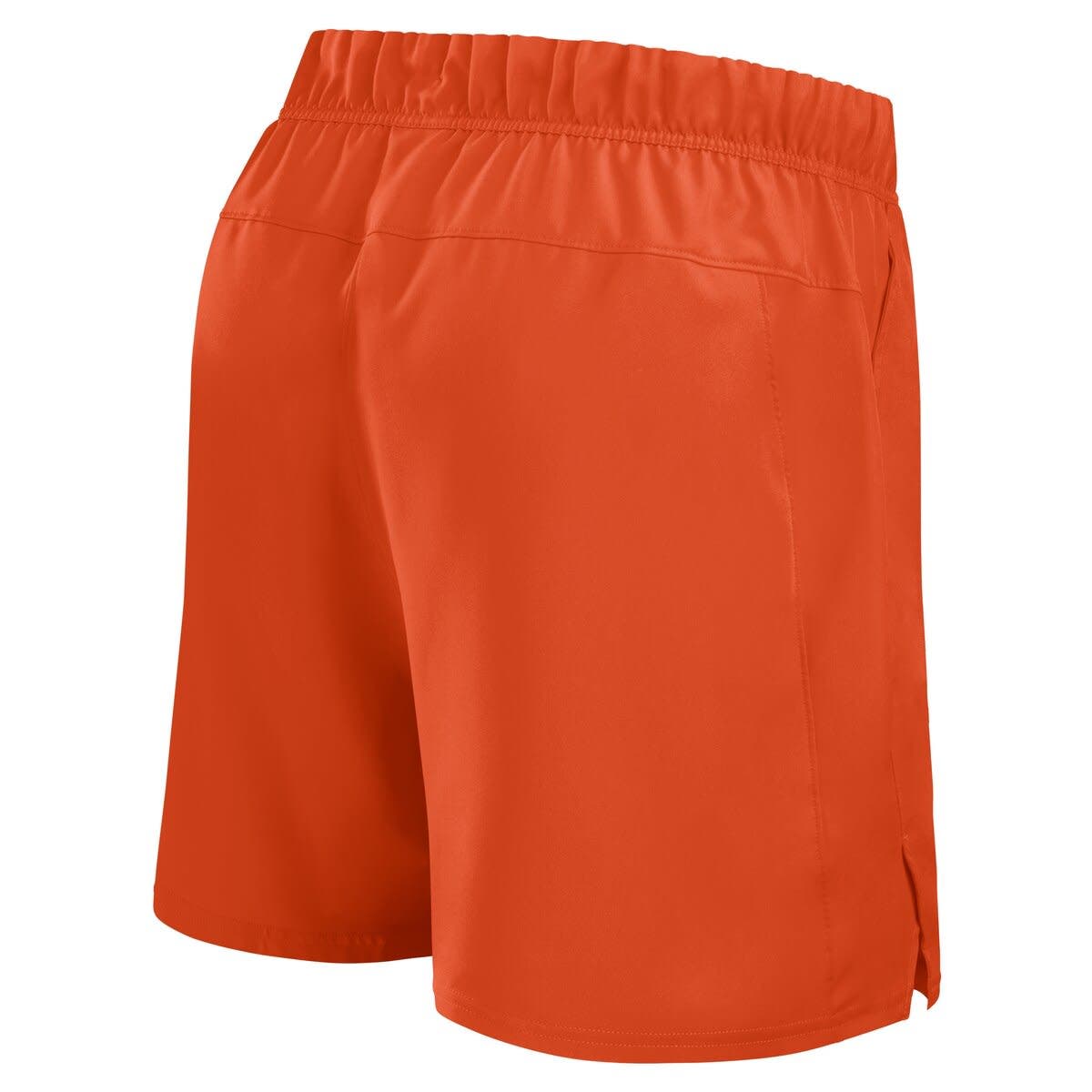 nike orange woven shorts