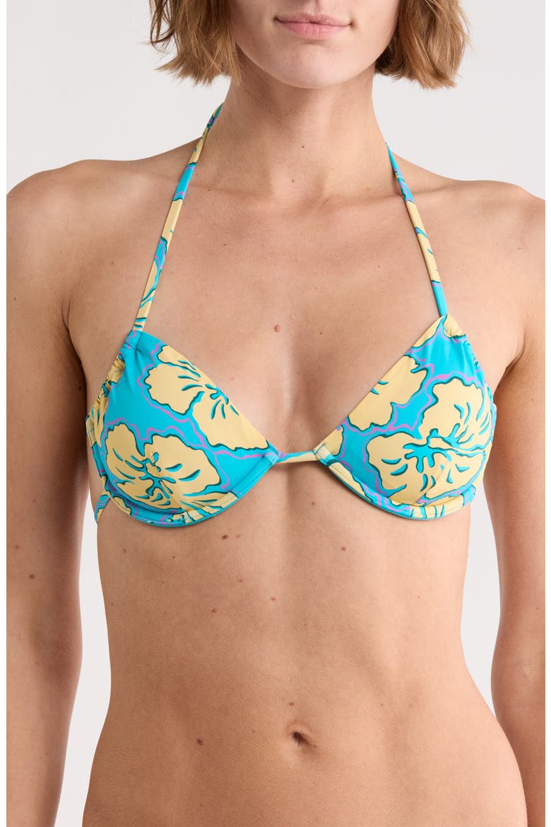 Tropical Shift Strappy Underwire Bikini Top, Main, color, ALTITUDE
