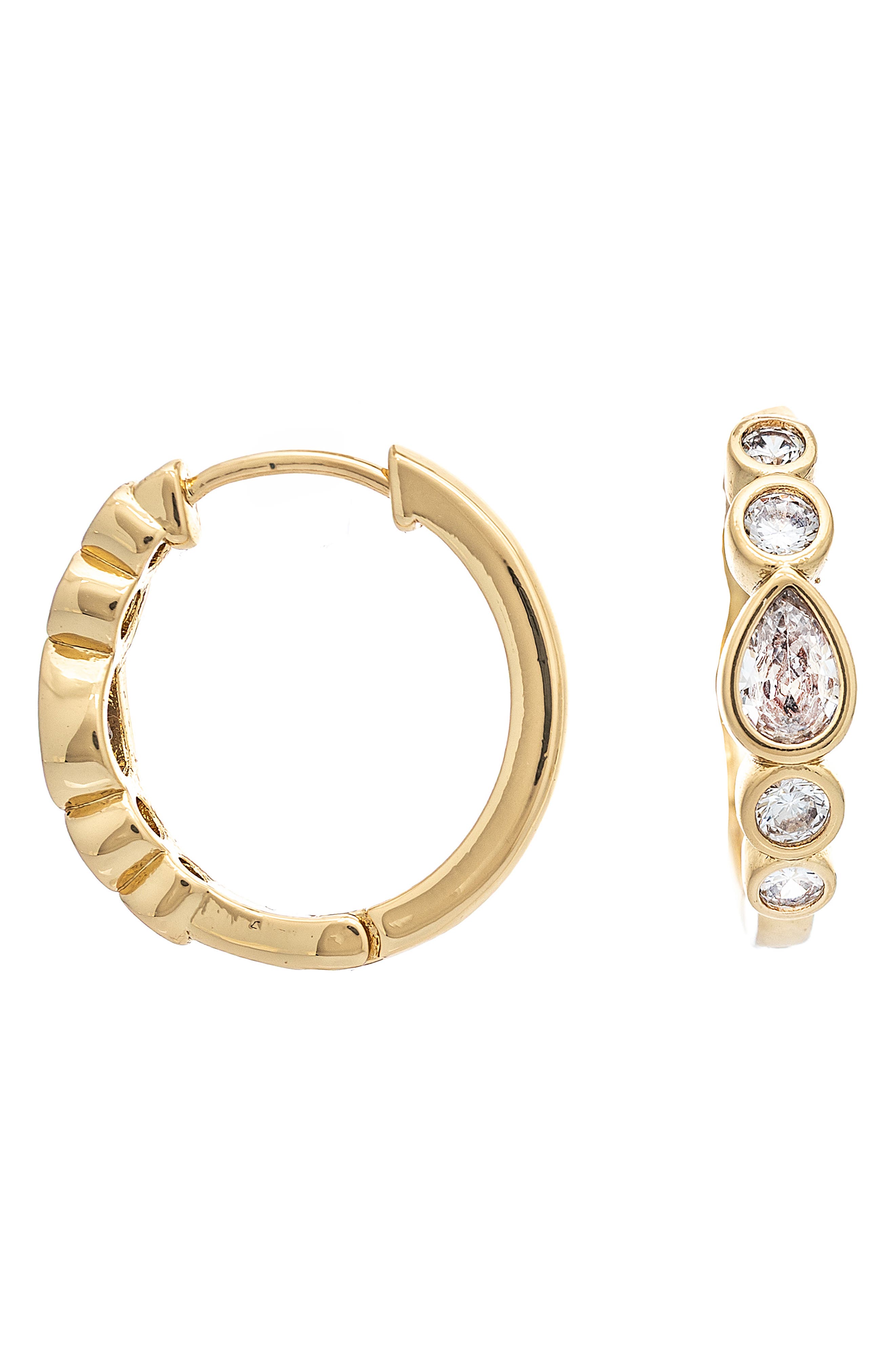 Cubic Zirconia Hoop Earrings