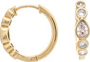 RIVKA FRIEDMAN Cubic Zirconia Hoop Earrings