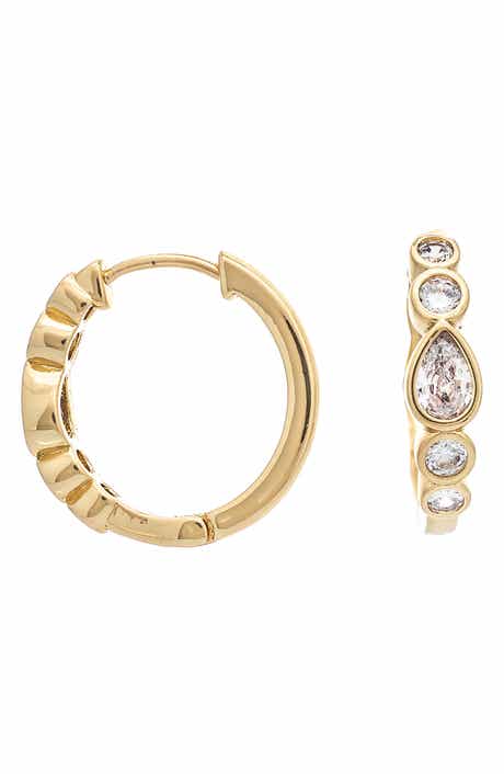 Cubic Zirconia Hoop Earrings