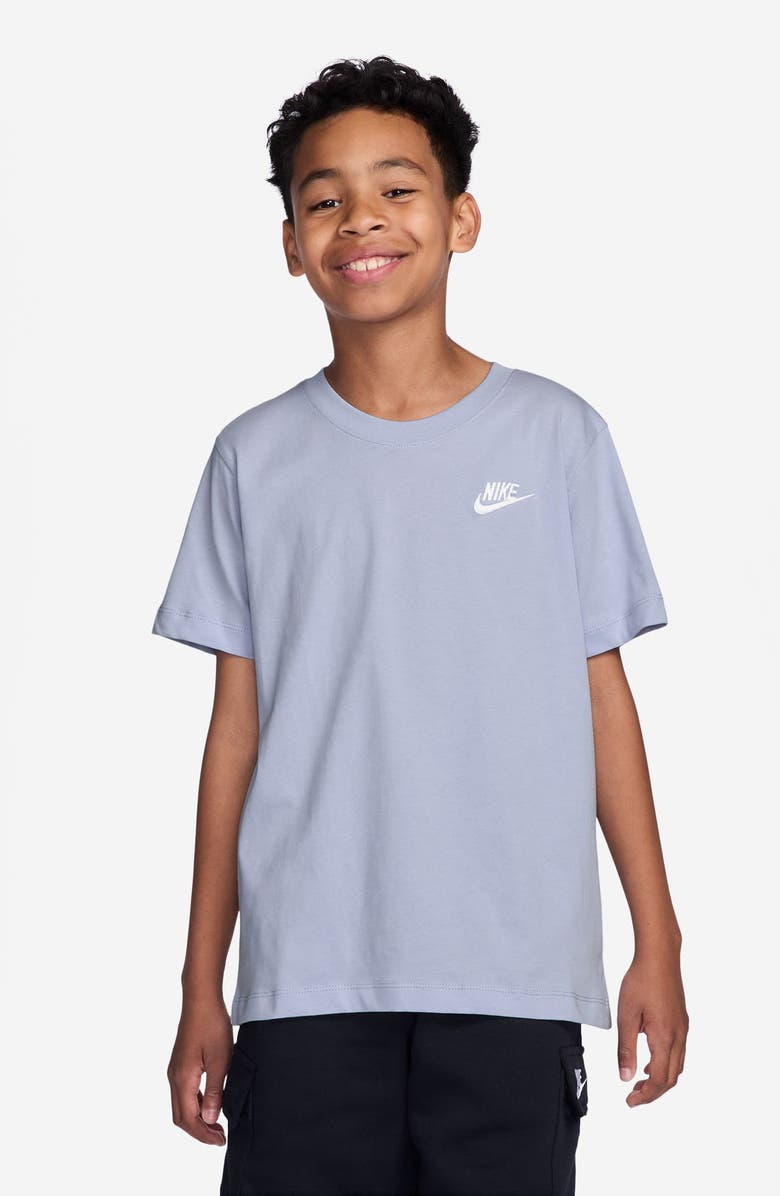 Nike Kids' Sportswear Futura Embroidered T-Shirt, Main, color, Ghost