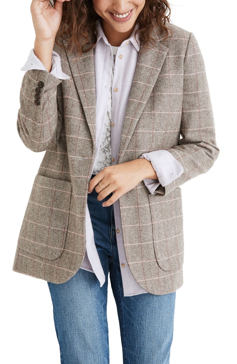 Madewell Woodhull Plaid Blazer, Main, color,