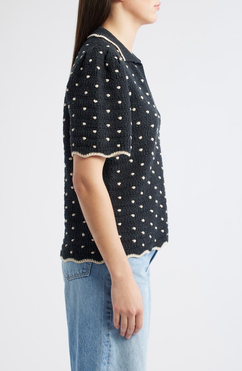 Wit
Wisdom Dot Collar Sweater, Alternate, color, Black/ Ecru