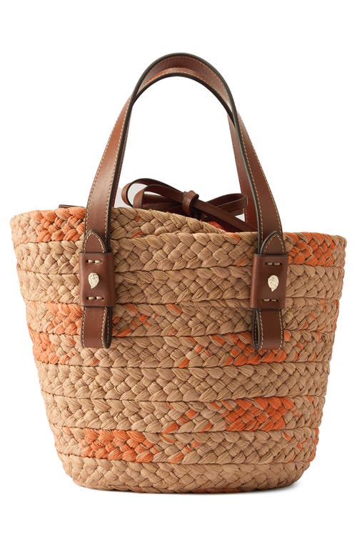 Helen Kaminski Palmas Basket Woven Raffia Tote Bag In Nougat/sunset
