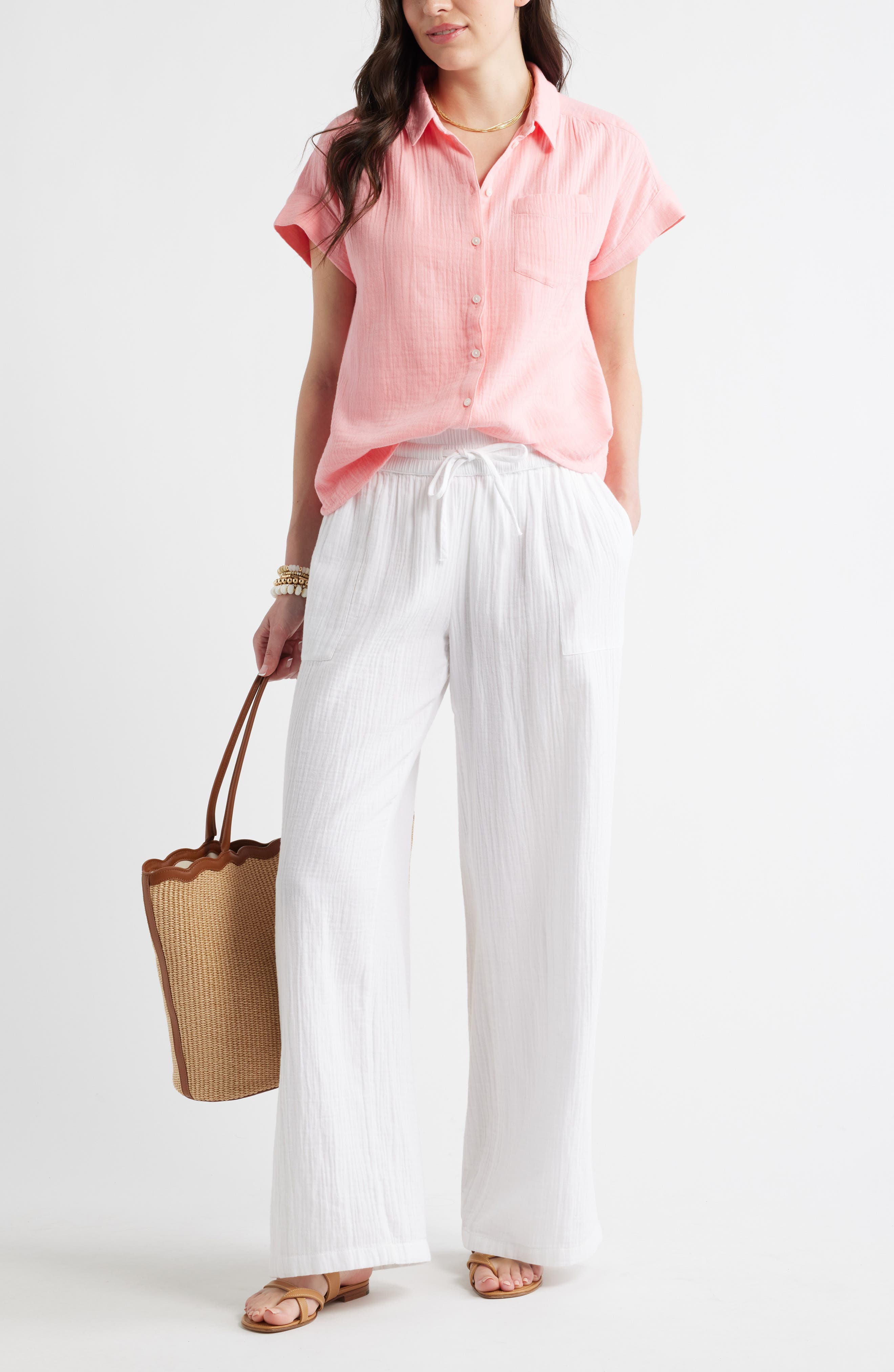 Wide Leg Gauze Pants - image 4
