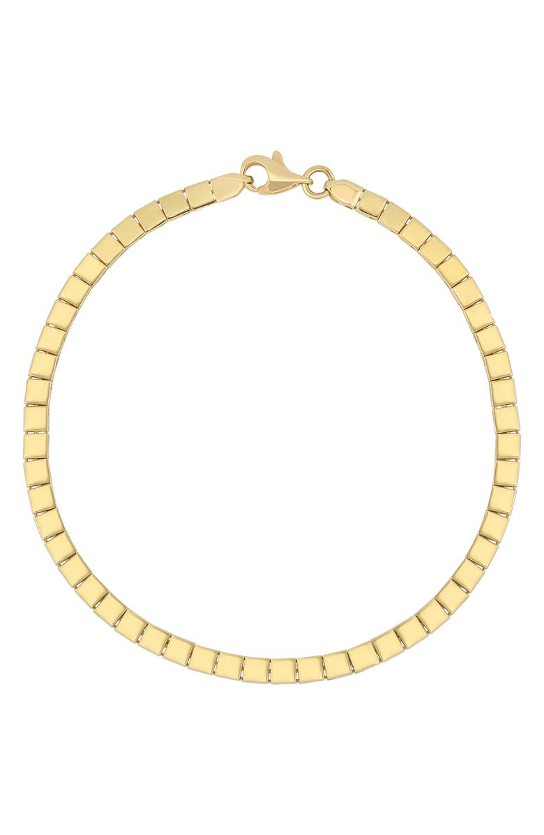 Bony Levy 14K Gold Square Link Bracelet, Main, color, 14K Yellow Gold