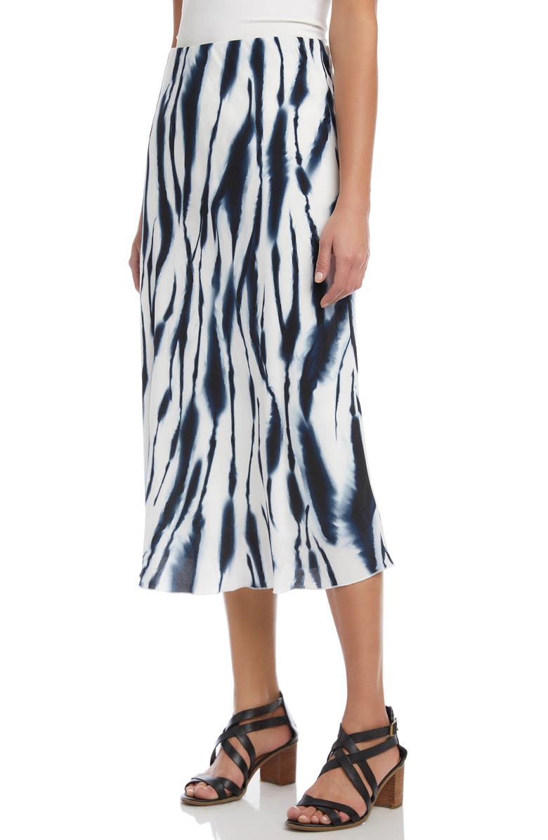 Karen Kane Bias Cut Animal Print Midi Skirt, Alternate, color,