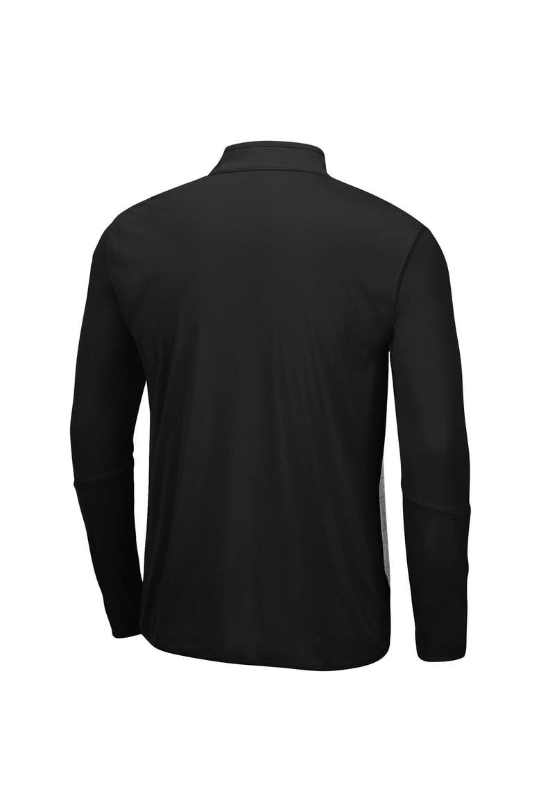 Men's Colosseum Heathered Gray/Black Army Black Knights Prospect Quarter-Zip Jacket, Alternate, color, Heather Gray