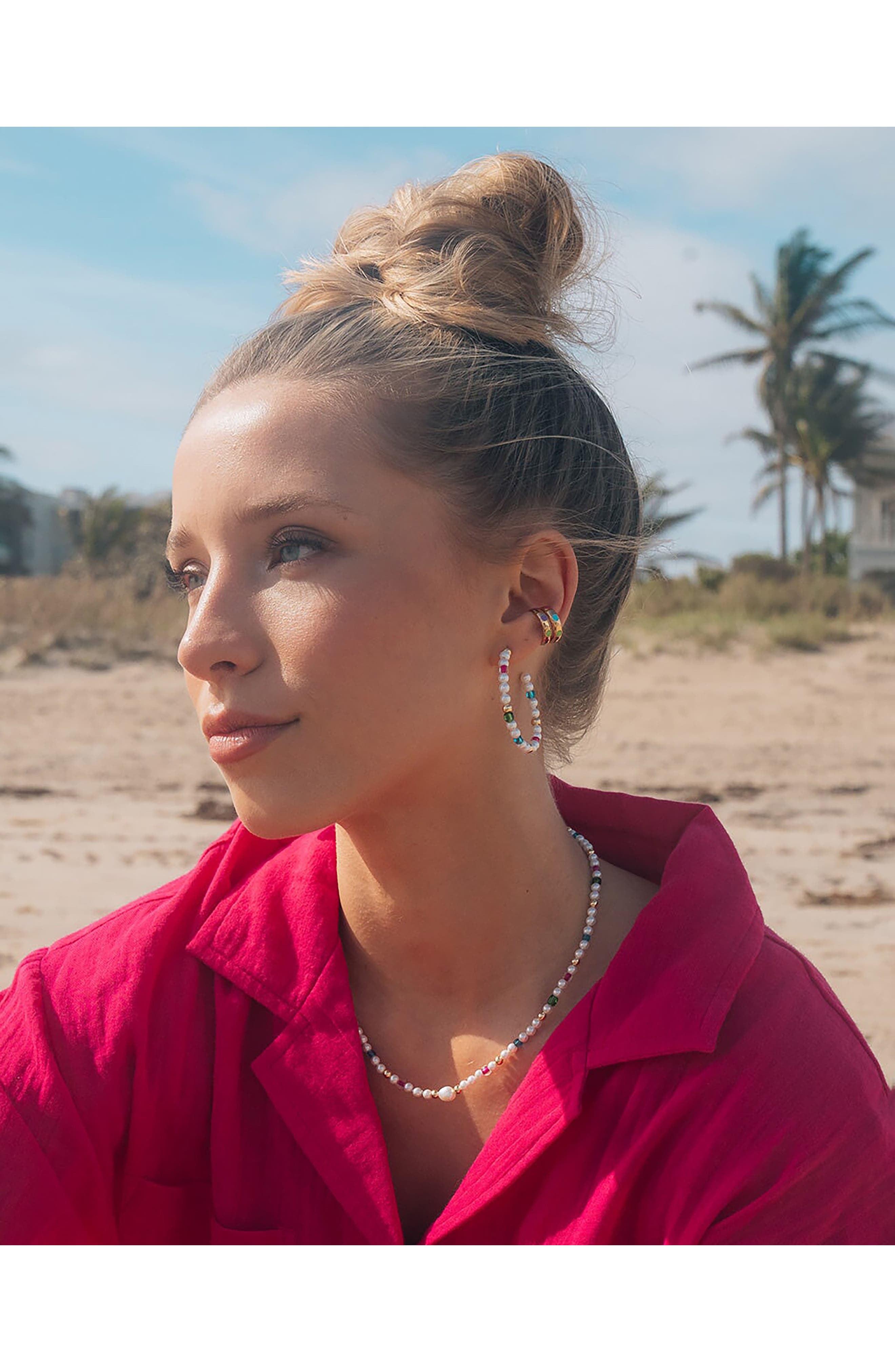 Sterling Forever Polly Beaded Necklace