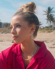 Sterling Forever Polly Beaded Necklace