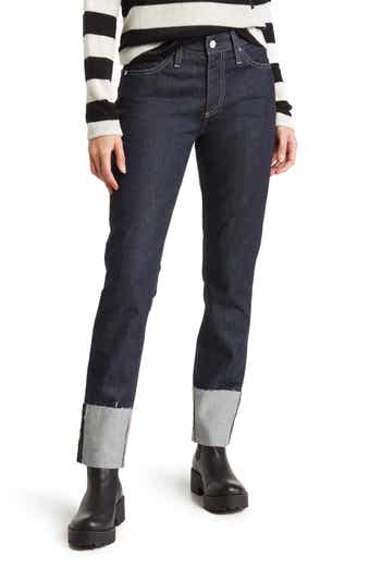 AG Mari Raw Hem Slim Straight Leg Jeans