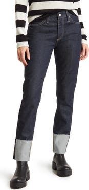AG Mari Raw Hem Slim Straight Leg Jeans