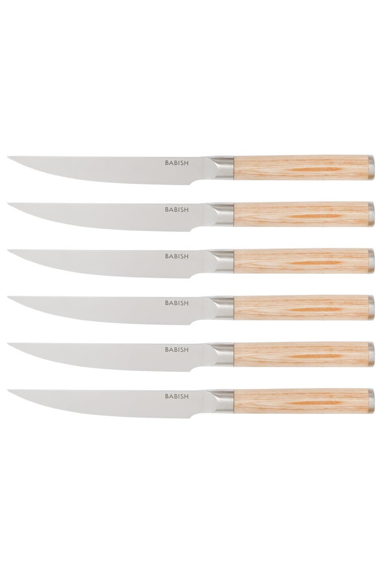 15-Piece High Carbon German Steel Forged Knife Block Set with Pakka Wood Handles, Alternate, color, Natural