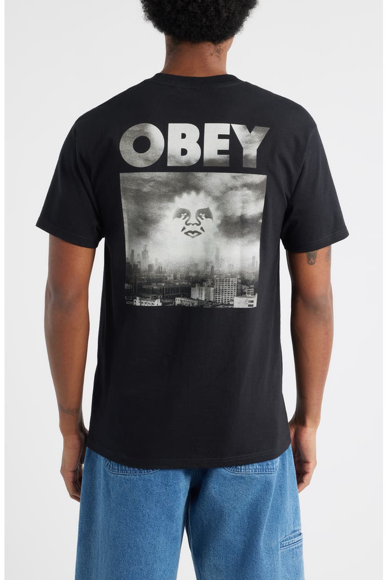 Smog City Cotton Graphic T-Shirt, Alternate, color, BLACK