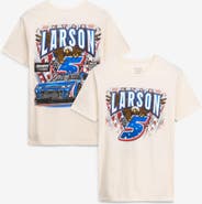 HENDRICK MOTORSPORTS TEAM COLLECTION Men's Hendrick Motorsports Team Collection Cream Kyle Larson #5 Crewneck T-Shirt