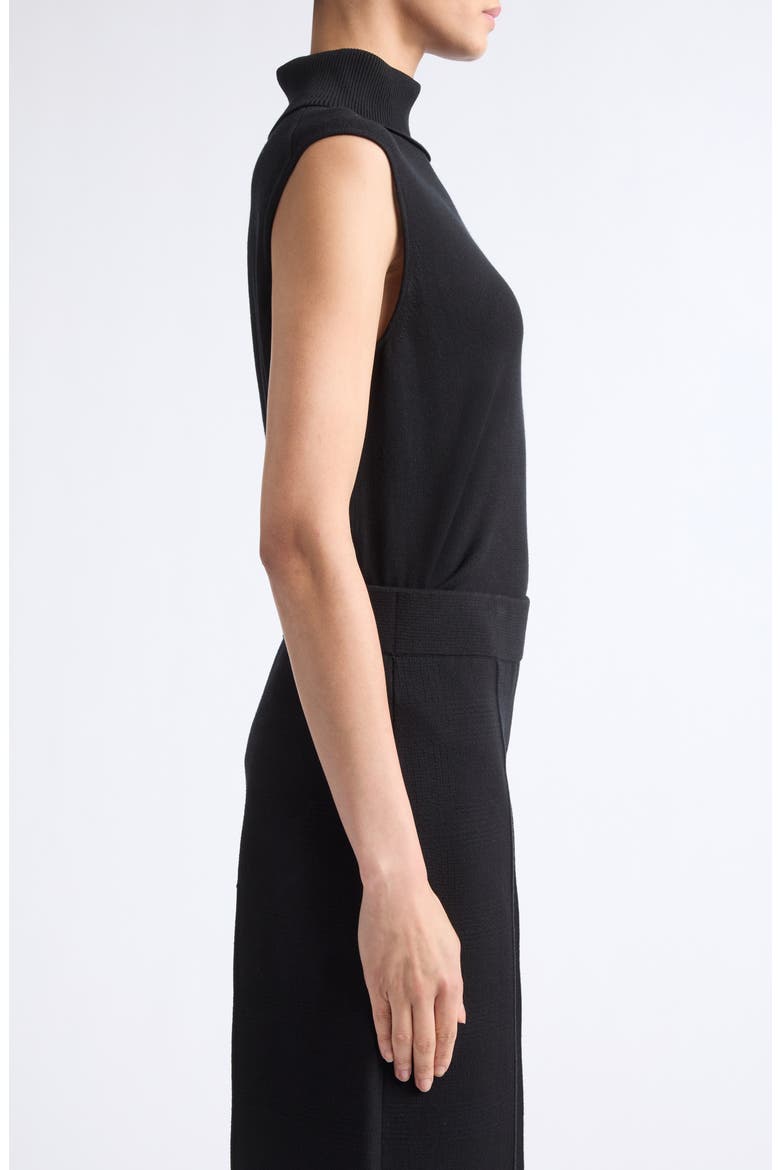 Sleeveless Turtleneck Sweater, Alternate, color, BLACK
