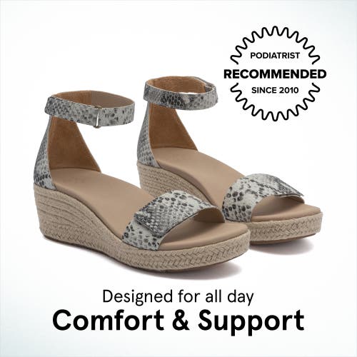 Abeo Riviera Ankle Sandal In Snake Print - Metatarsal