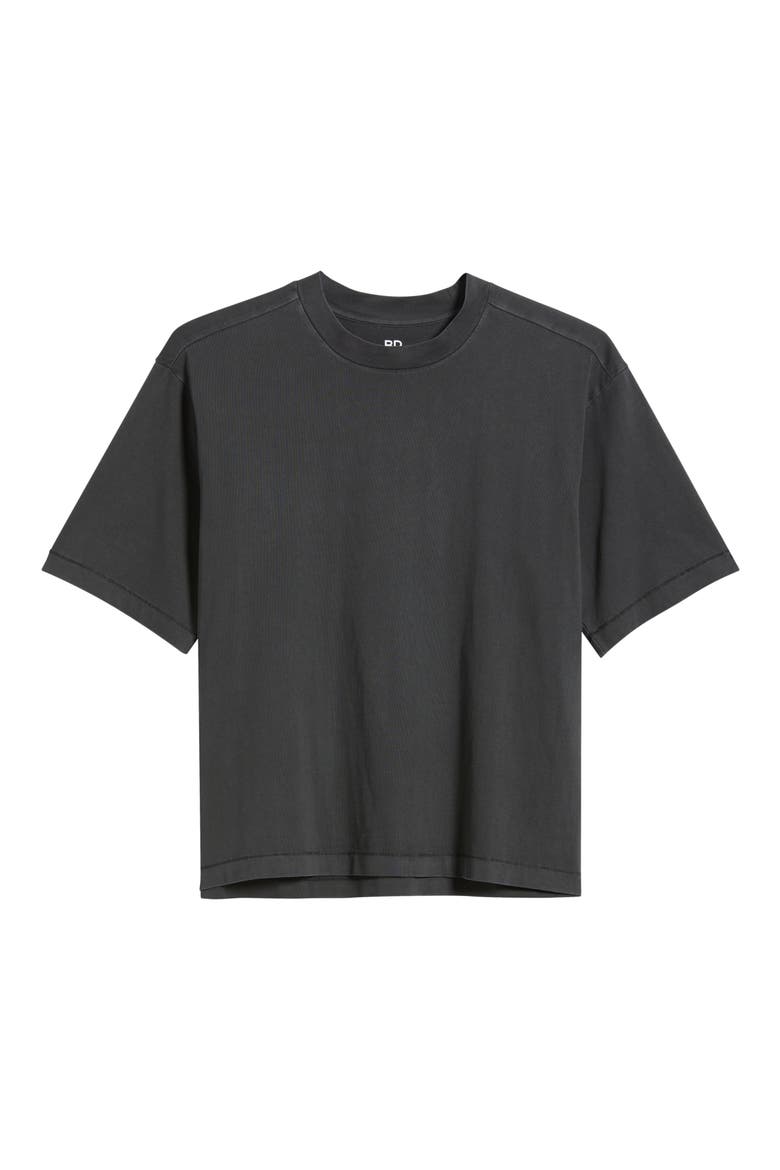 Garment Dyed Boxy Crop T-Shirt, Alternate, color, BLACK FADED