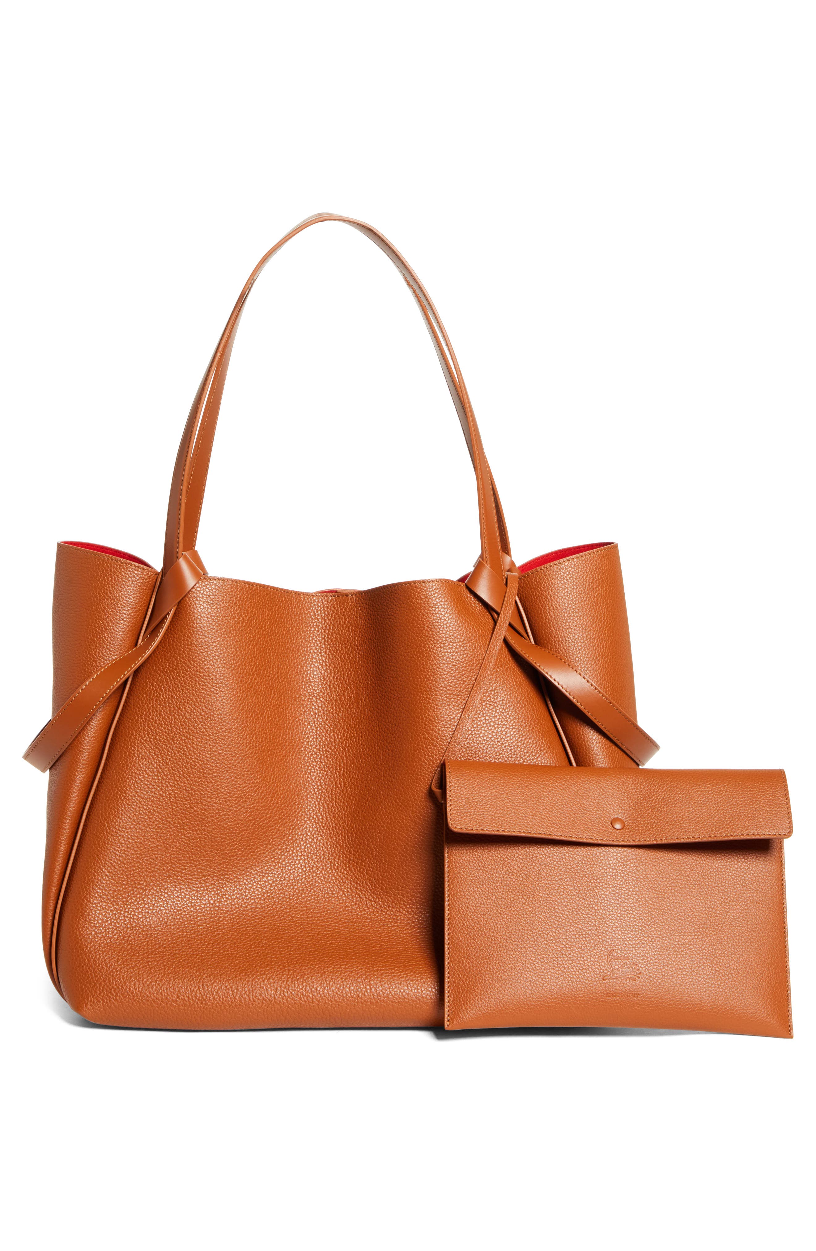 Christian Louboutin Large Bettina Leather Tote, Alternate, color, Bg71 Cuoio