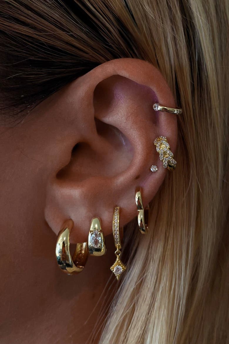 Xl Tara Earrings, Alternate, color, Gold