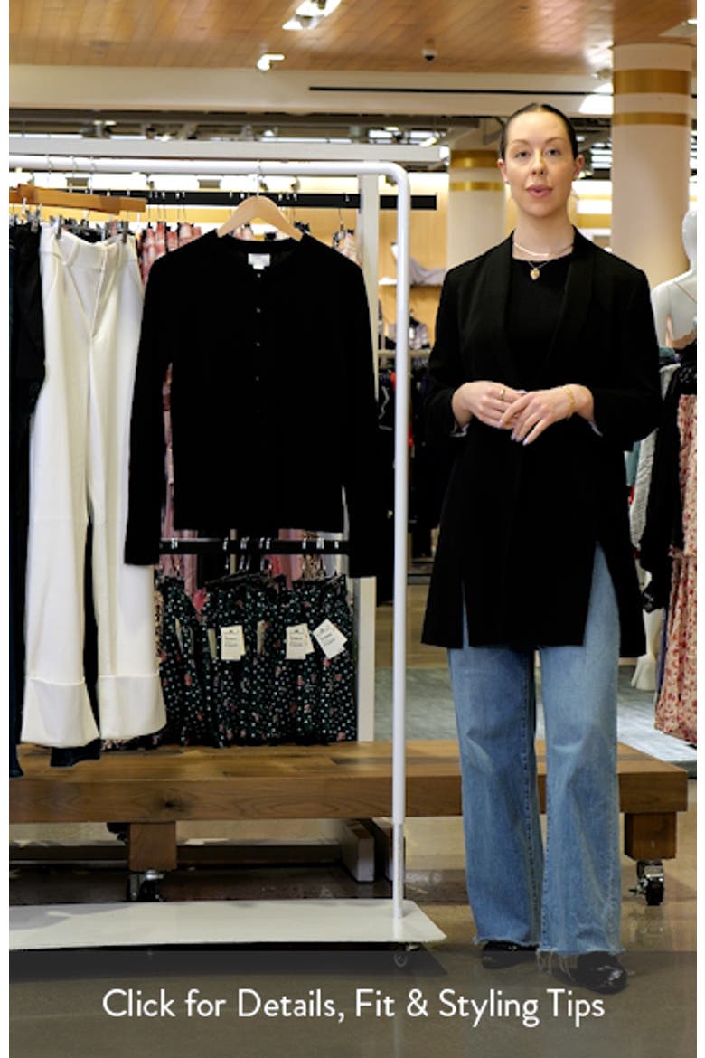 Crewneck Merino Wool Blend Cardigan video