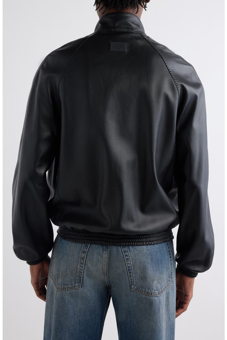 Lokot Leather Bomber Jacket, Alternate, color, BLACK