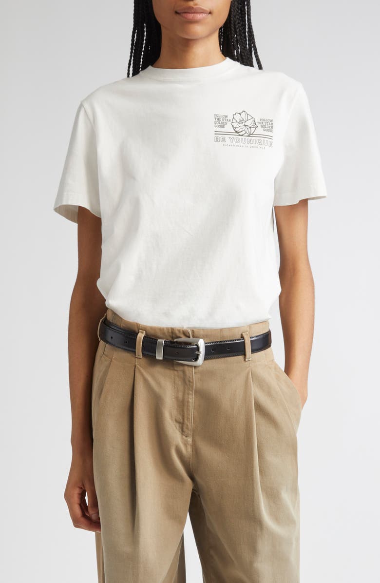 Golden Goose Journey Regular Fit Graphic T-Shirt, Main, color, Artic Wolf