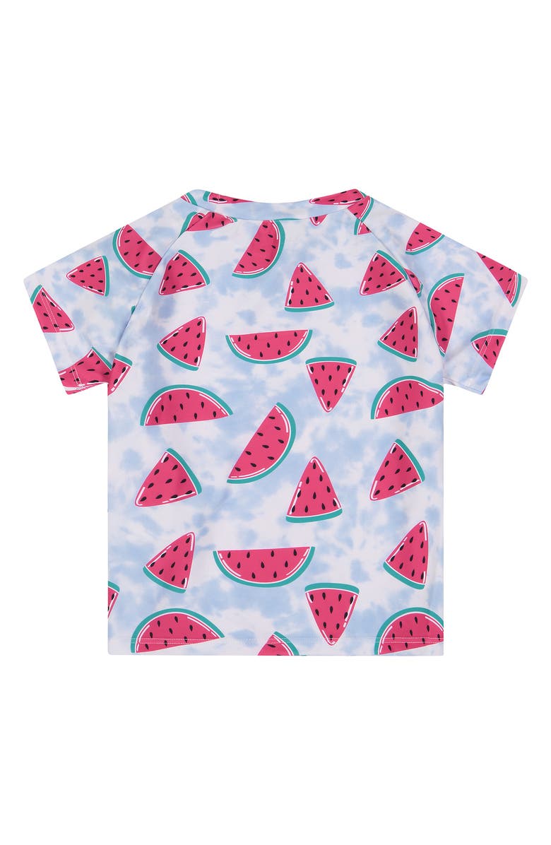 Andy & Evan Kids' Stripe Long Sleeve Two-Piece Rashguard Swimsuit, Alternate, color, 