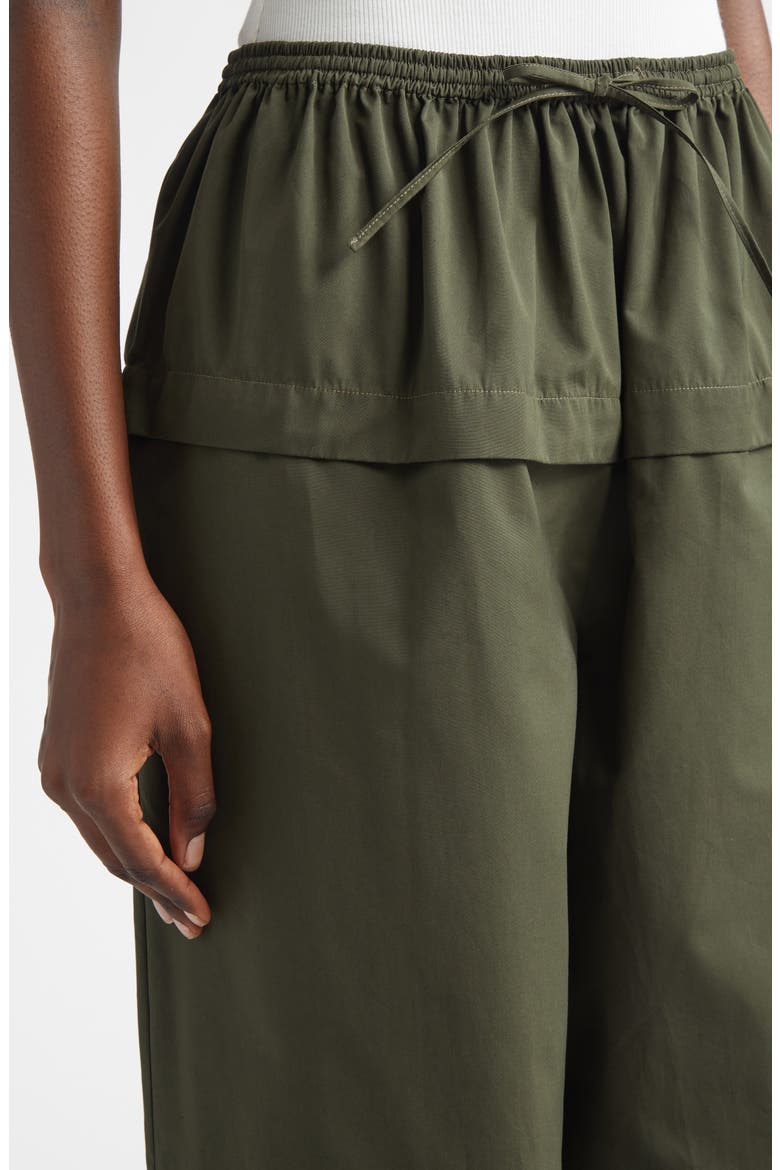 Cotton Peplum Pants, Alternate, color, OLIVE